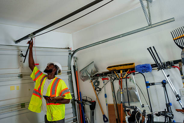 Professional Garage Door Panel Replacement technician working in Winnfield, LA